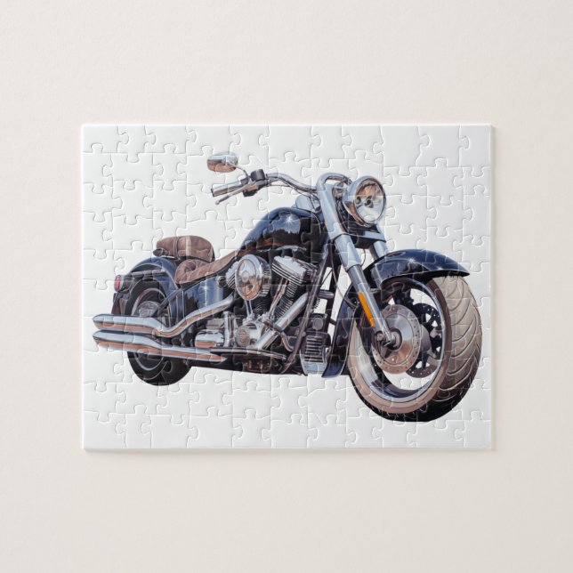 Quebra-cabeça Motociclo de aquarelas (Horizontal)