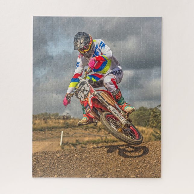 Quebra-cabeça Motocross action bike (Vertical)