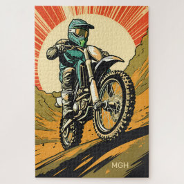 Quebra-cabeça Motocross Monograma Personalizado