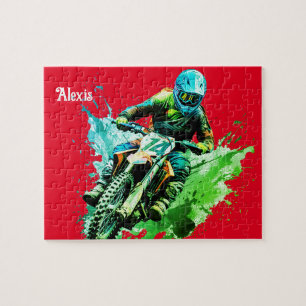 Quebra-cabeça Motocross nome personalizado