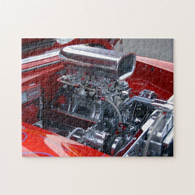 Quebra-cabeça Motor de carro personalizado (Horizontal)