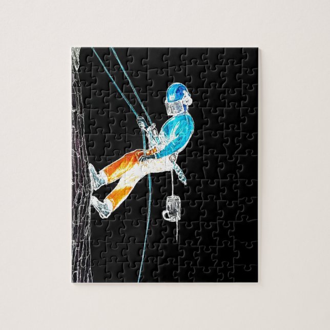 Quebra-cabeça motosserra do cirurgião de árvores elétricas (Vertical)