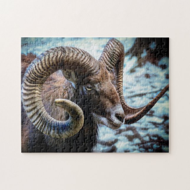 Quebra-cabeça Mouflon no lago (Horizontal)
