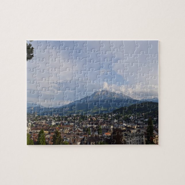Quebra-cabeça Mt. Pilatus - Luzerna, Suiça - 8x10 - 110 pc (Horizontal)