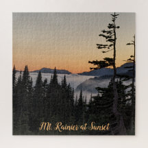 Mt. Rainier ao Pôr do Sol