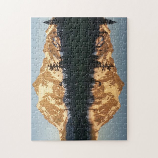 Quebra-cabeça Mt. Shusksan Sunset at Picture Lake Jigsaw Puzzle (Vertical)