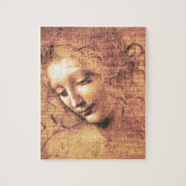 Quebra-cabeça Mulher bonita por Leonardo da Vinci (Vertical)