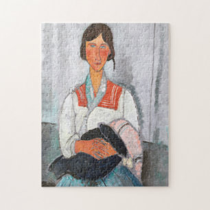 Quebra-cabeça Mulher cigana com bebê, Modigliani