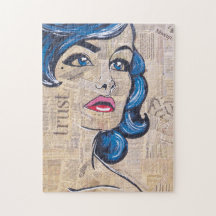 Mulher Colorida Portrait Pop Art Mulher Colorida