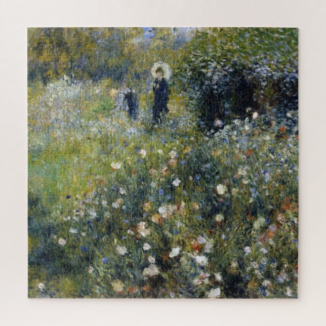 Quebra-cabeça Mulher com Parasol em Jardim por Auguste Renoir (Vertical)