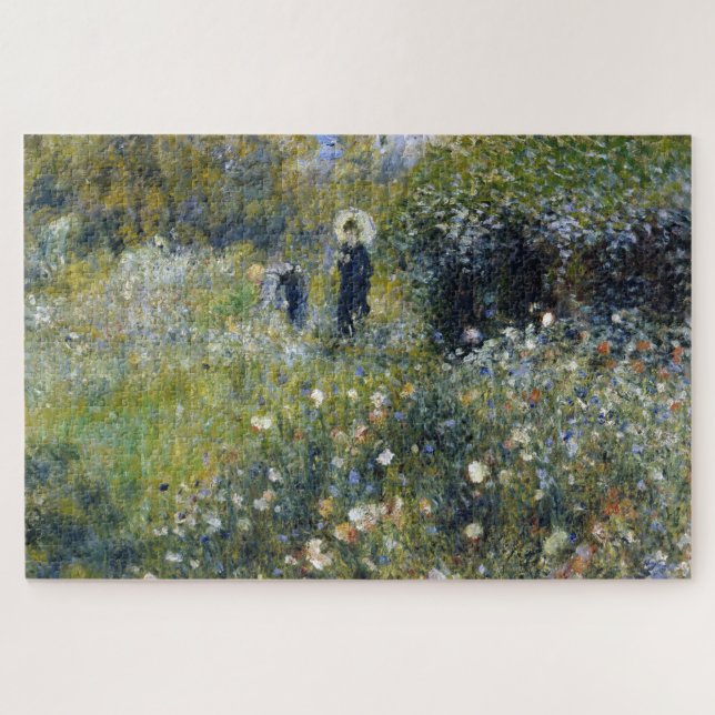 Quebra-cabeça Mulher com Parasol em Jardim por Auguste Renoir (Horizontal)