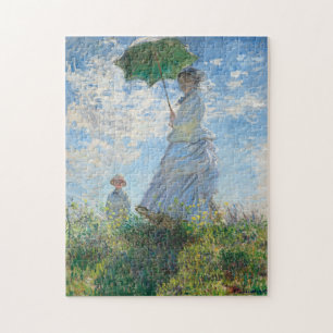 Quebra-cabeça Mulher com Parasol, Madame Monet e seu filho