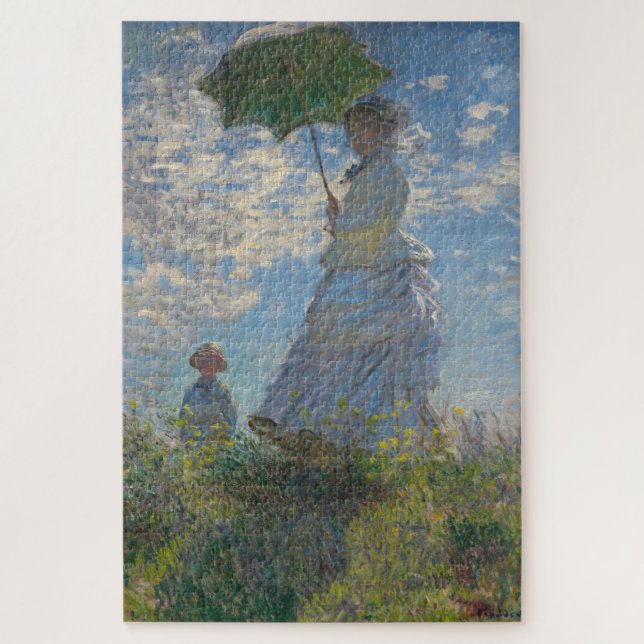 Quebra-cabeça Mulher com Parasol - Madame Monet e seu filho (Vertical)