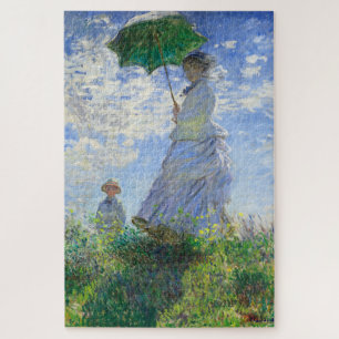 Quebra-cabeça Mulher com Parasol, Madame Monet e seu filho