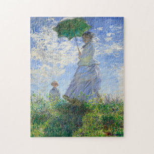 Quebra-cabeça Mulher com Parasol, Madame Monet e seu filho