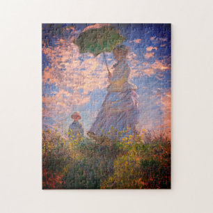 Quebra-cabeça Mulher com Parasol - Madame Monet e seu filho