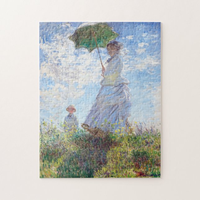 Quebra-cabeça Mulher com Parasol por Claude Monet (Vertical)