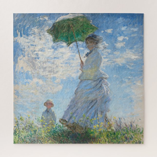 QUEBRA-CABEÇA "MULHER COM PARASOL", POR CLAUDE MONET QUEBRA-CABE (Vertical)
