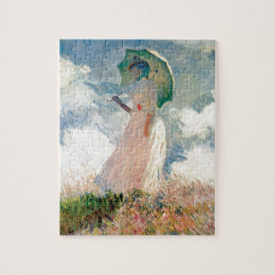 Quebra-cabeça Mulher com passeio Monet do parasol