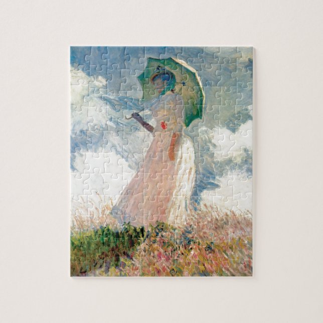 Quebra-cabeça Mulher com passeio Monet do parasol (Vertical)