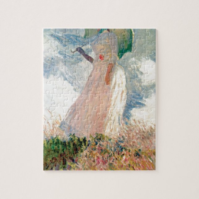 Quebra-cabeça Mulher com um parasol - Claude Monet (Vertical)