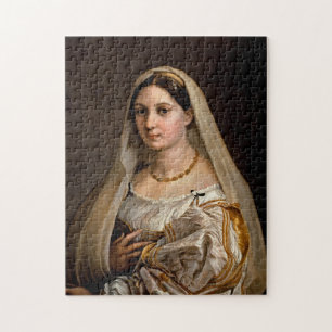 Quebra-cabeça Mulher com véu La Donna Velata Raphael Santi