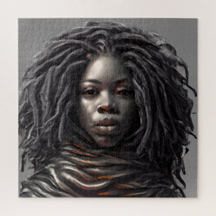Quebra-cabeça Mulher cristã negra melanina sista menina magia eb