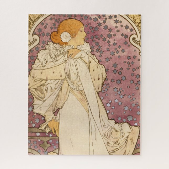 Quebra-cabeça Mulher de Beleza Art Nouveau Mucha (Vertical)