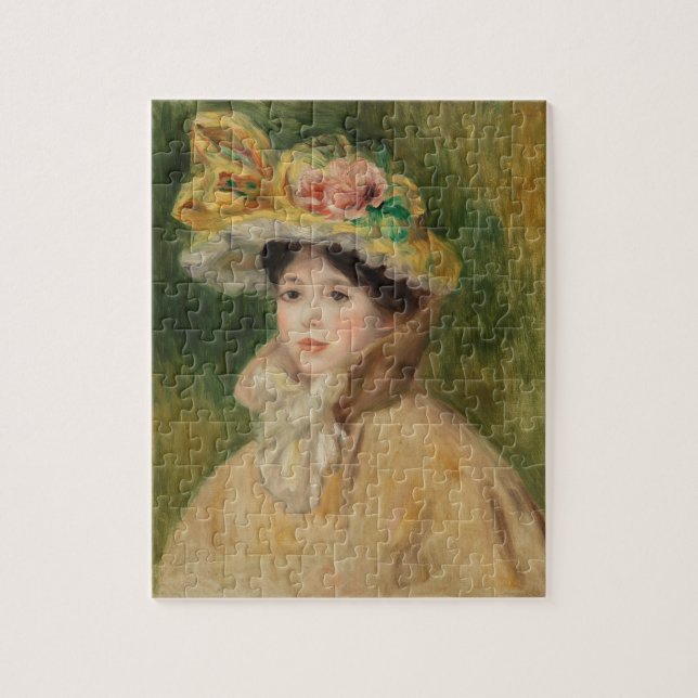 Quebra-cabeça Mulher de Capeline por Pierre Auguste Renoir (Vertical)