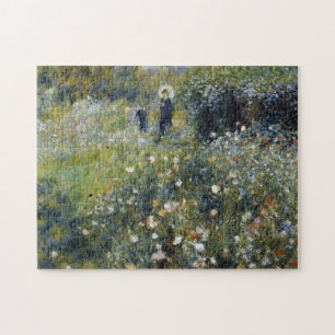 Quebra-cabeça Mulher de Parasol em Jardim por Auguste Renoir