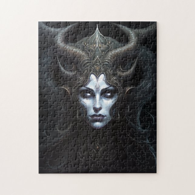 Quebra-cabeça Mulher demônio: Rainha Dark Fantasy Art (Vertical)