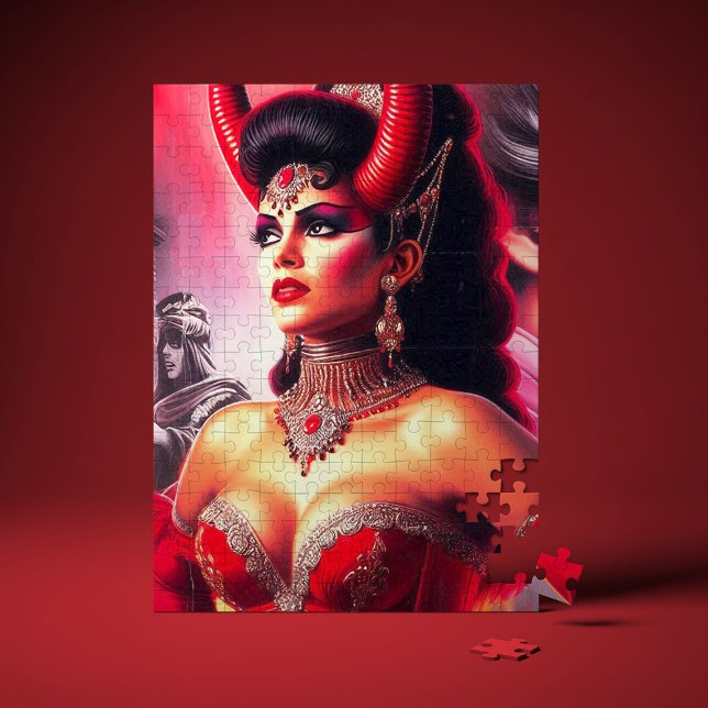 Quebra-cabeça Mulher Diabólica Vintage (Criador carregado)