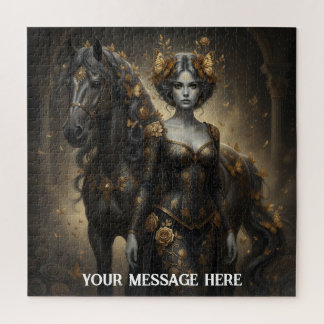 Quebra-cabeça Mulher e cavalo