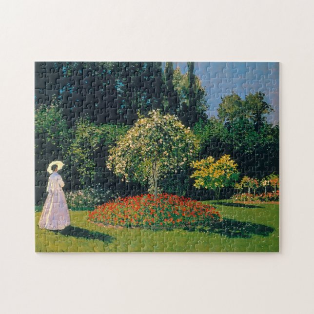 Quebra-cabeça Mulher em jardim, Monet (Horizontal)
