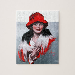 Quebra-cabeça Mulher em Red Hat