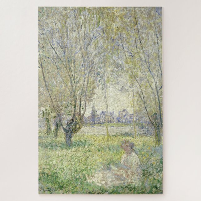 Quebra-cabeça Mulher em Willows, Monet 1880 (Vertical)