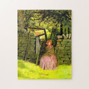 Quebra-cabeça Mulher esperando (por John Everett Millais)
