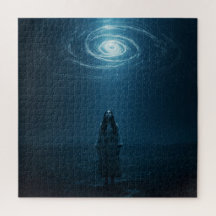 Mulher Espiritual investigando o Universo