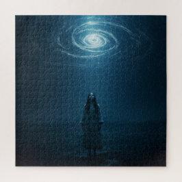 Quebra-cabeça Mulher Espiritual investigando o Universo