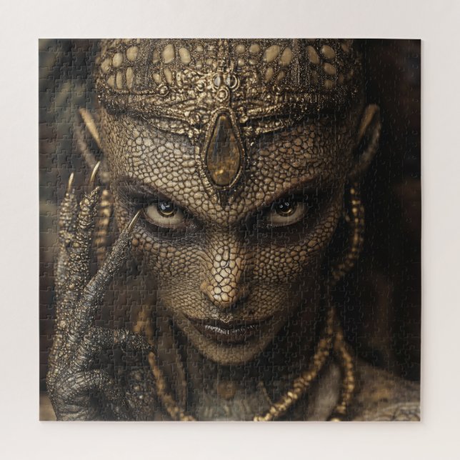 Quebra-cabeça Mulher Lagarto Alien (Vertical)