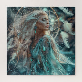 Quebra-cabeça Mulher Loira com Dream Catcher