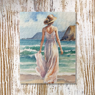 Quebra-cabeça Mulher na praia