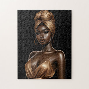 Quebra-cabeça Mulher negra melanina irmã marrom garotas da pele