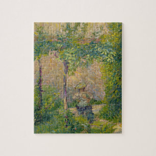 Quebra-cabeça Mulher no jardim (óleo em canvas)