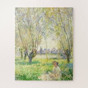 Quebra-cabeça Mulher sentada sob os Willows por Claude Monet