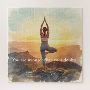 Quebra-cabeça Mulher Yoga - Manhã de Mindfulness 
