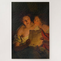 Mulheres lendo uma carta de amor (por Waldmüller)