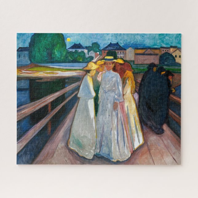 Quebra-cabeça Mulheres na Ponte | Edvard Munch | (Horizontal)