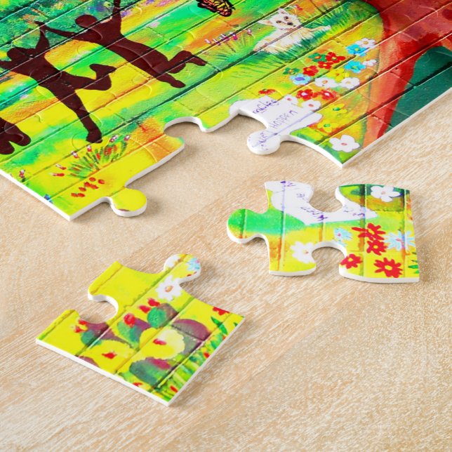 quebra-cabeça mural dourado (Lateral)