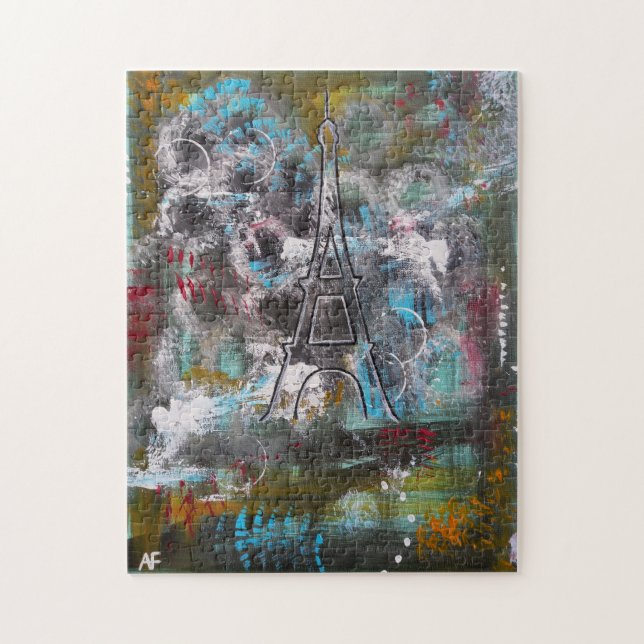 Quebra-cabeça Murmurios de Paris Pintura de Alfred Fox (Vertical)